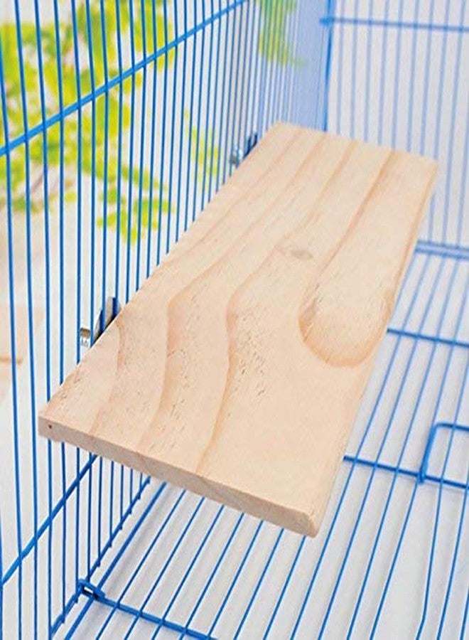 Sage Square 9 Inches / 23 cm Natural Wood Platform Cum Perch Cum Stand Bird Toy Ideal for Lovebird, Budgerigar, Sun Conure, Pionus, Quaker Parrot, Cockatiel, Finch, Canary, Budgeri (Light Weight) - Image 3
